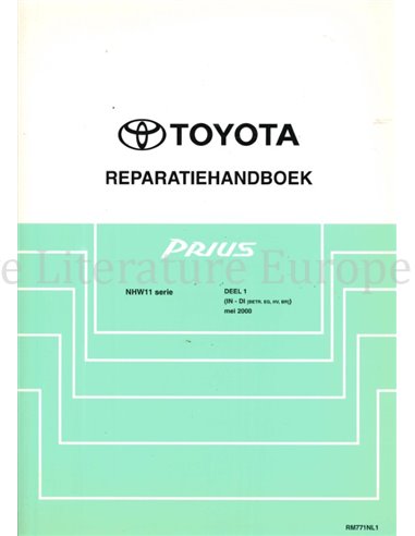 2000 TOYOTA PRIUS WORKSHOP MANUAL DUTCH  (4 BOOKS)