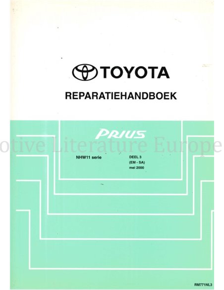 2000 TOYOTA PRIUS WORKSHOP MANUAL DUTCH  (4 BOOKS)