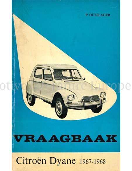 1967-1968 CITROËN DYANE PETROL REPAIR MANUAL DUTCH