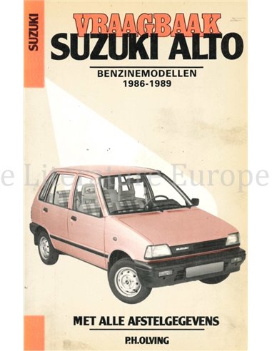 1986-1989 SUZUKI ALTO BENZIN REPERATURANLEITUNG NIEDERLÄNDISCH