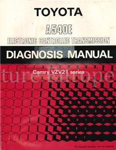 1988 TOYOTA CAMRY ELEKTRONISCHE VERSNELLINGSBAK A540E DIAGNOSE HANDBOEK NEDERLANDS
