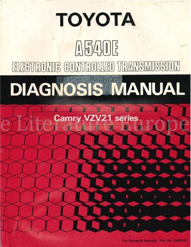 1988 TOYOTA CAMRY ELEKTRONISCHE VERSNELLINGSBAK A540E DIAGNOSE HANDBOEK NEDERLANDS