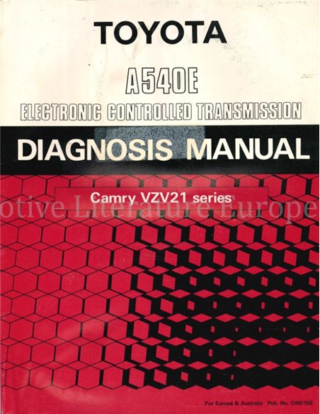 1988 TOYOTA CAMRY ELEKTRONISCHE VERSNELLINGSBAK A540E DIAGNOSE HANDBOEK NEDERLANDS