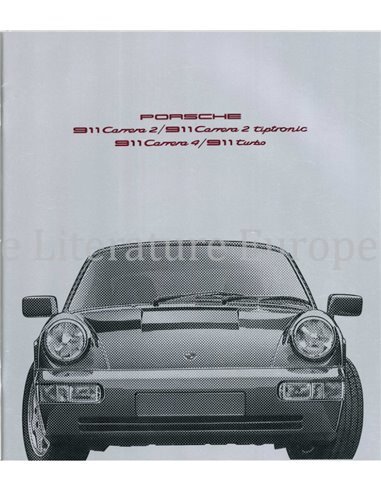 1991 PORSCHE 911 CARRERA & TURBO PROSPEKT ENGLISCH