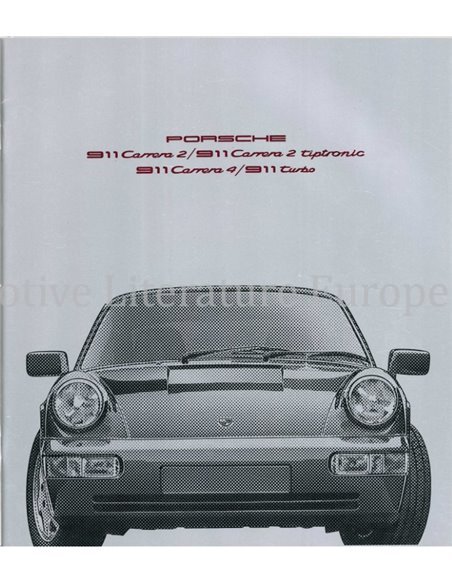1991 PORSCHE 911 CARRERA & TURBO PROSPEKT ENGLISCH