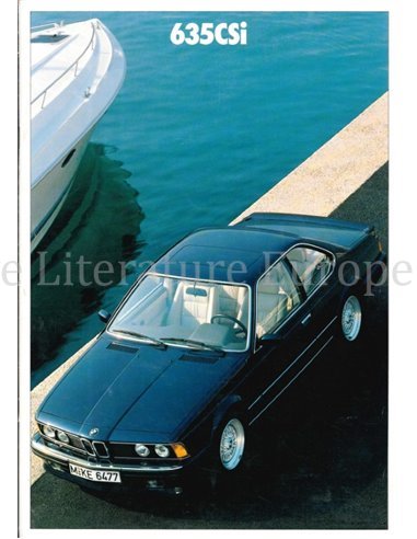 1988 BMW 6 SERIES BROCHURE FRENCH