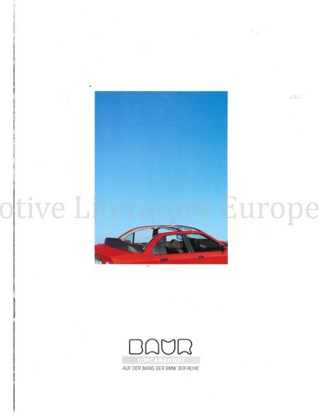 1993 BMW 3 SERIE BAUR TOPCABRIOLET BROCHURE DUITS