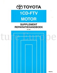 2001 TOYOTA COROLLA VERSO 1CD-FTV MOTOR WERKSTATTHANDBUCH NIEDERLÄNDISCH