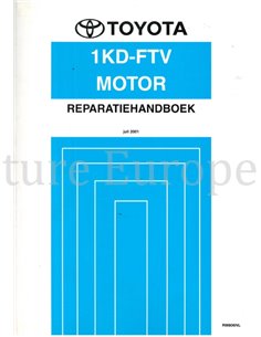 2001 TOYOTA LAND CRUISER 1KD-FTV MOTOR WERKSTATTHANDBUCH NIEDERLÄNDISCH