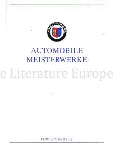 1991 BMW ALPINA B6 2.8 BROCHURE GERMAN