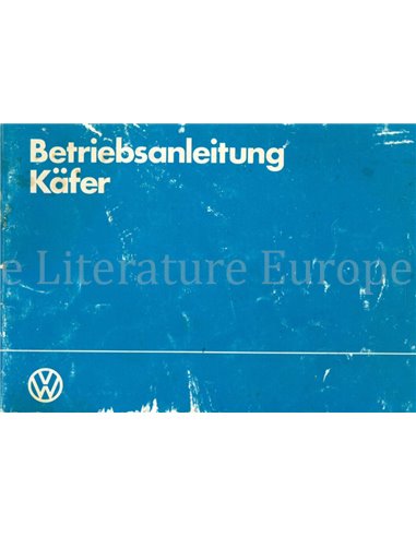 1984 VOLKSWAGEN KÄFER 1200 BETRIEBSANLEITUNG DEUTSCH