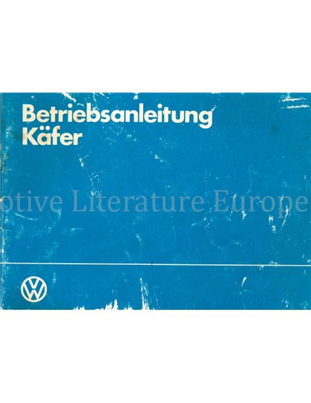 1984 VOLKSWAGEN KÄFER 1200 BETRIEBSANLEITUNG DEUTSCH