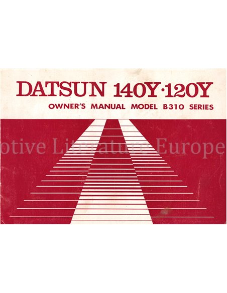 1978 DATSUN 120Y | 140Y OWNERS MANUAL ENGLISH