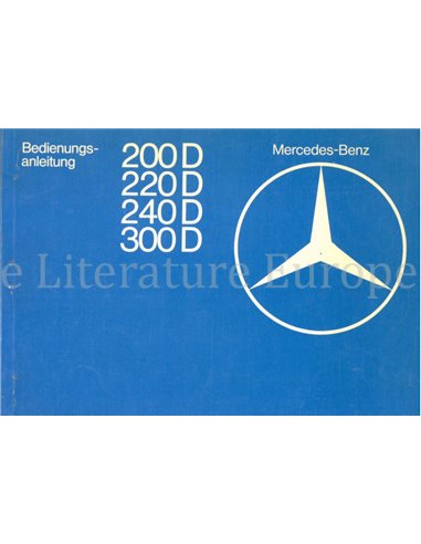 1976 MERCEDES BENZ E CLASS OWNERS MANUAL GERMAN