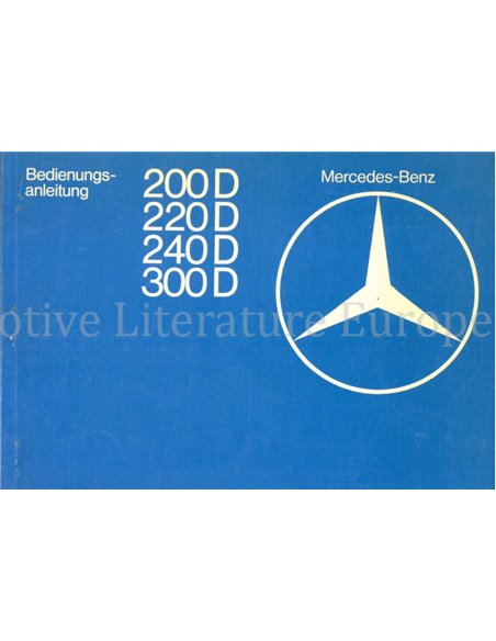 1976 MERCEDES BENZ E CLASS OWNERS MANUAL GERMAN