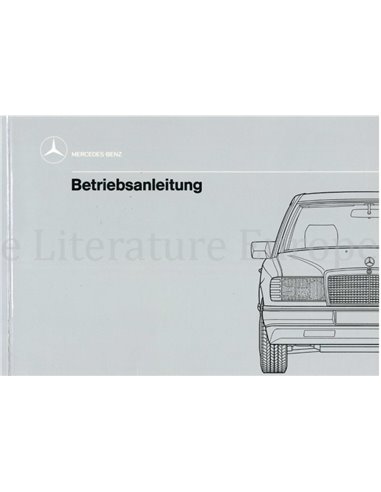 1989 MERCEDES BENZ E KLASSE BETRIEBSANLEITUNG DEUTSCH