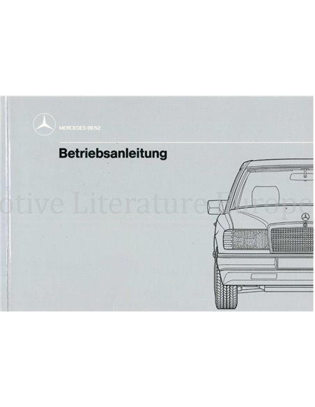 1989 MERCEDES BENZ E KLASSE INSTRUCTIEBOEKJE DUITS