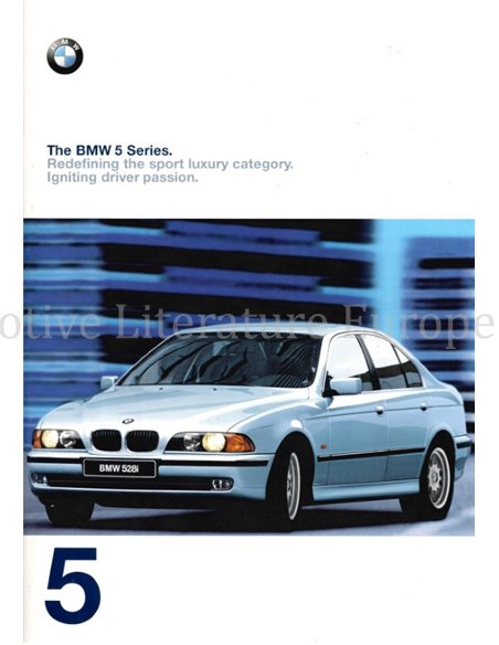1998 BMW 5ER LIMOUSINE PROSPEKT ENGLISCH