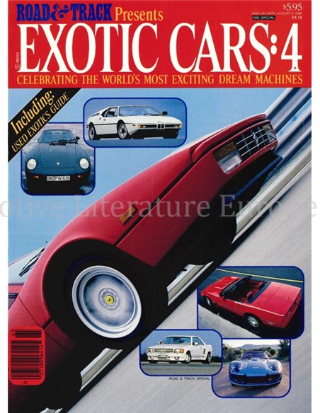 1986 ROAD AND TRACK PRESENTS EXOTIC CARS NR.4, MAGAZINE ENGLISH