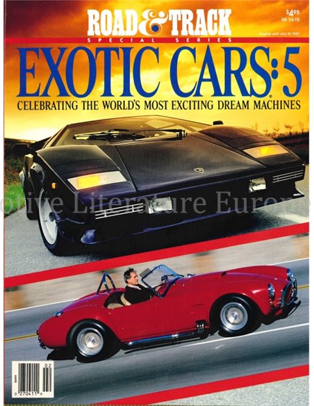 1987 ROAD AND TRACK SPECIAL SERIES EXOTIC CARS NR.5, MAGAZIN ENGLISCH