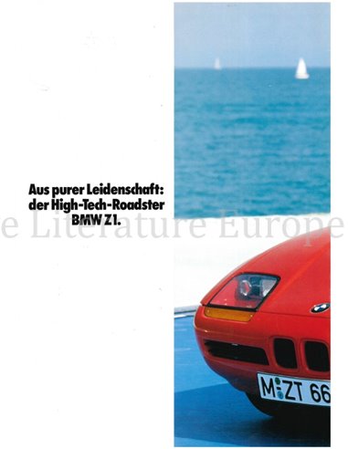 1987 BMW Z1 PROSPEKT ENGLISCH