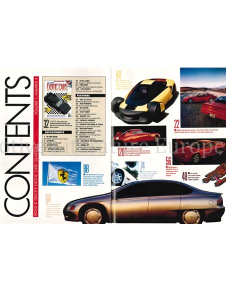1990 ROAD AND TRACK EXOTIC CARS QUARTERLY VOL.1, NR.4 (WINTER 1990), MAGAZINE ENGELS