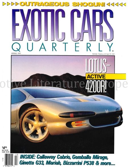 1991 ROAD AND TRACK EXOTIC CARS QUARTERLY VOL.2, NR.1 (SPRING 1991), MAGAZIN ENGLISCH