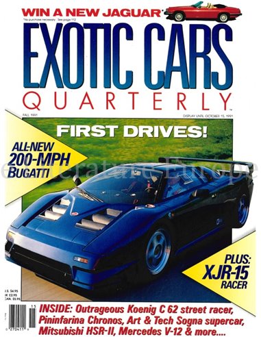 1991 ROAD AND TRACK EXOTIC CARS QUARTERLY VOL.2, NR.3 (FALL 1991), MAGAZINE ENGELS