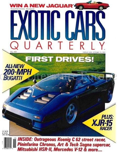 1991 ROAD AND TRACK EXOTIC CARS QUARTERLY VOL.2, NR.3 (FALL 1991), MAGAZIN ENGLISCH
