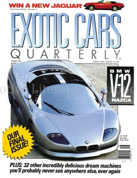 1991 ROAD AND TRACK EXOTIC CARS QUARTERLY VOL.2, NR.4 (WINTER 1991), MAGAZINE ENGELS