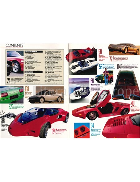 1990 ROAD AND TRACK EXOTIC CARS QUARTERLY VOL.1, NR.1, MAGAZIN ENGLISCH