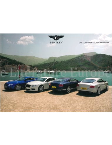 2013 BENTLEY CONTINENTAL GT PROGRAMMA BROCHURE DUITS