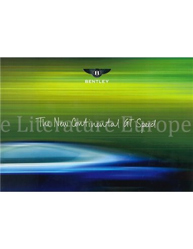 2012 BENTLEY CONTINENTAL GT SPEED BROCHURE ENGELS
