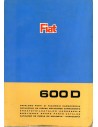 1967 FIAT 600 D CARROSSERIE ONDERDELENHANDBOEK 