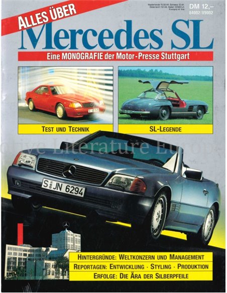 ALLES UBER MERCEDES SL, EINE MONOGRAFIE (Nr.8) AUS DER MOTOR-PRESSE STUTTGART