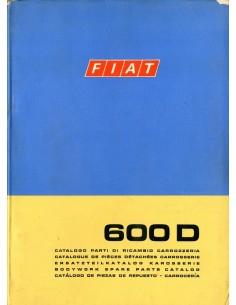 1970 FIAT 600 D CARROSSERIE ONDERDELENHANDBOEK 