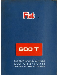 1965 FIAT 600 T CARROSSERIE ONDERDELENHANDBOEK 