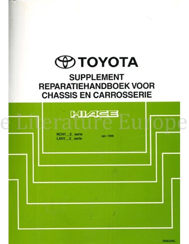 1998 TOYOTA HIACE FAHRWERK & KAROSSERIE WERKSTATTHANDBUCH NIEDERLÄNDISCH