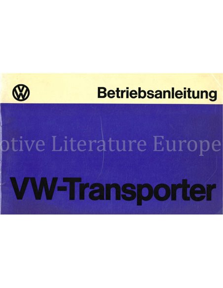 1977 VOLKSWAGEN TRANSPOTER OWNERS MANUAL DUTCH