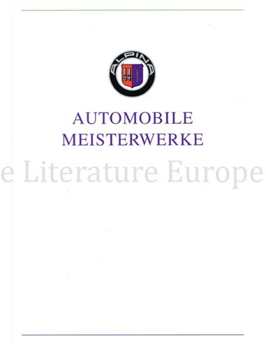 1994 BMW ALPINA RANGE BROCHURE ENGLISH