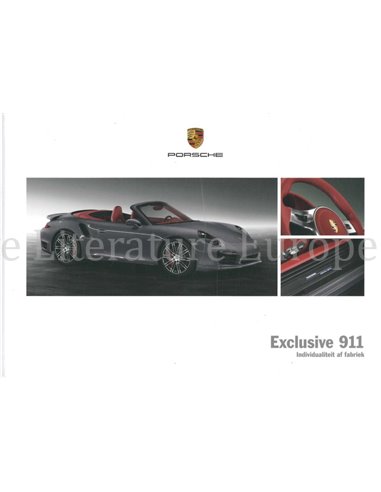 2015 PORSCHE 911 CARRERA EXCLUSIVE HARDCOVER PROSPEKT NIEDERLÄNDISCH