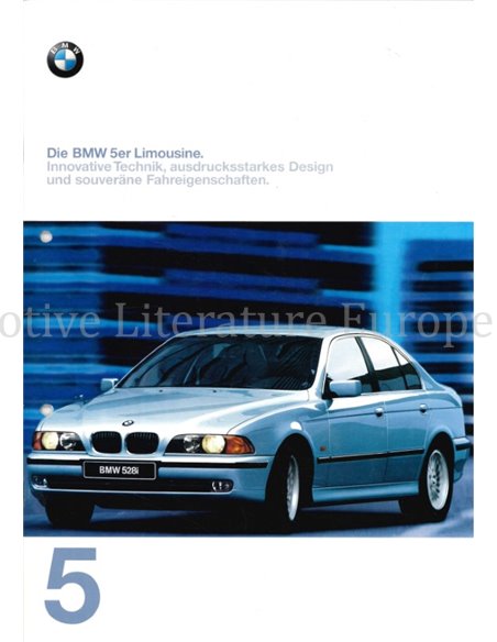 1997 BMW 5 SERIE SEDAN BROCHURE DUITS