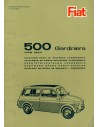 1966 FIAT 500 GIARDINETTA TIPO 120F CARROSSERIE ONDERDELENHANDBOEK 