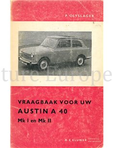 1958 - 1965 AUSTIN A 40 Mk I & Mk II,  REPARATURANLEITUNG NIEDERLÄNDISCH