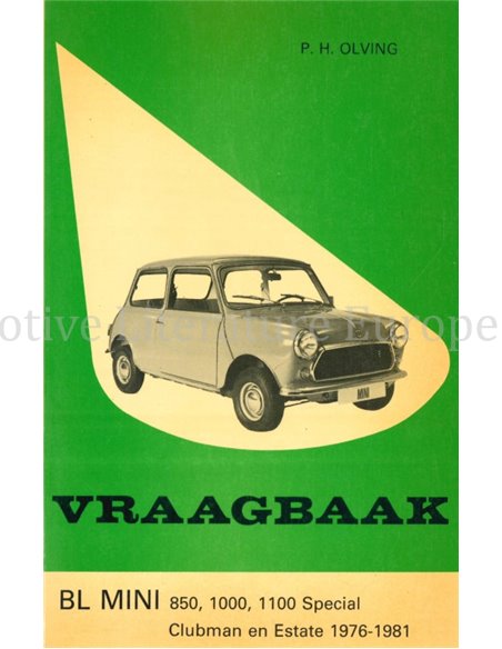 1976-1981 MINI, REPAIR MANUAL DUTCH