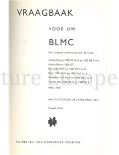 1967 - 1972 BLMC 1100 | 1300 REPAIR MANUAL DUTCH 2
