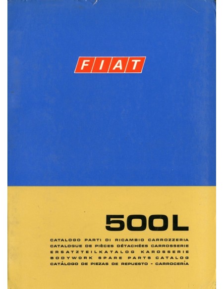 1971 FIAT 500  L CARROSSERIE ONDERDELENHANDBOEK 