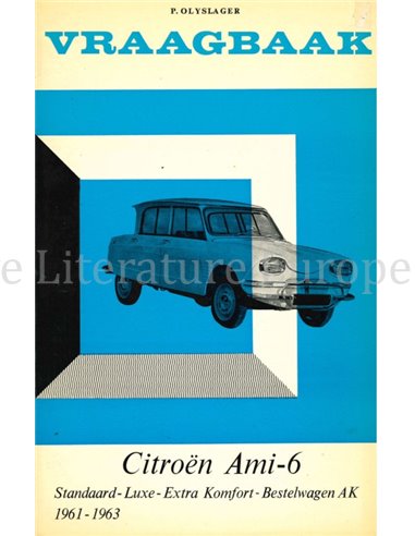 1961 - 1963 CITROËN AMI-6 REPARATURANLEITUNG NIEDERLÄNDISCH