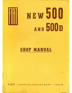 1963 FIAT 500 & 500 D WERKPLAATSHANDBOEK ENGELS