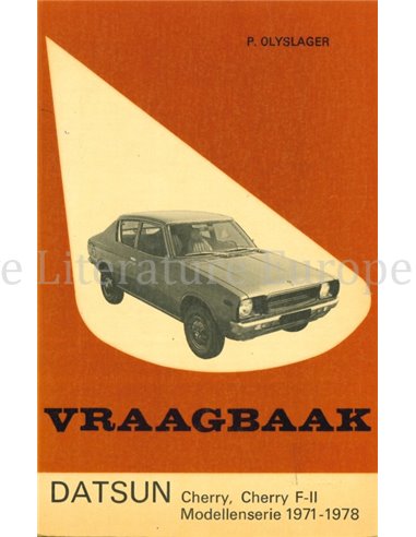 1971 - 1978 DATSUN CHERRY | CHERRY F-IIREPARATURANLEITUNG NIEDERLÄNDISCH